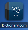 Dictionary.com App logo, link to Dictionary.com